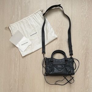 Balenciaga Le City Fossil Grey Mini Bag 2017